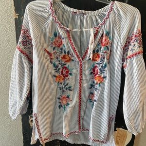 Johnny Was Workshop embroidered Tunic